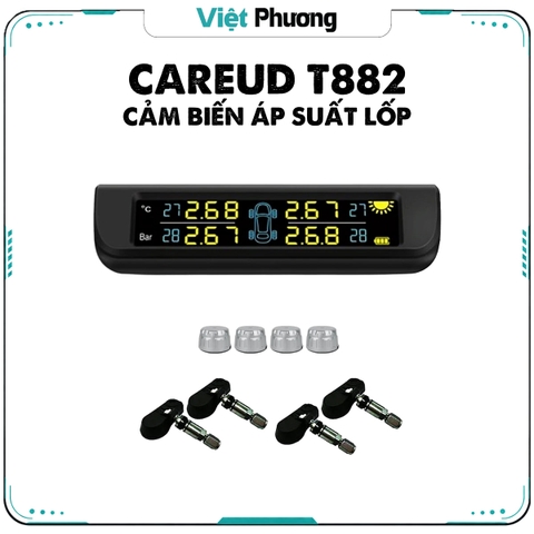 Cảm Biến Áp Suất Lốp Ô Tô TPMS Cao Cấp CareUD T882 (2 phiên bản, Gắn Trong hoặc Gắn Ngoài)