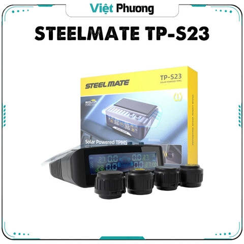 Cảm Biến Áp Suất Lốp Ô Tô STEELMATE TP-S23 Cao Cấp Gắn Van Ngoài (Mẫu Mới 2025, Hàng Chính Hãng)