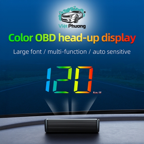 Màn Hình Hiển Thị Tốc Độ HUD M4 (Chuẩn OBD 2) Dùng Cho Hầu Hết Các Dòng Ô Tô Xe Hơi - Phiên Bản 2026