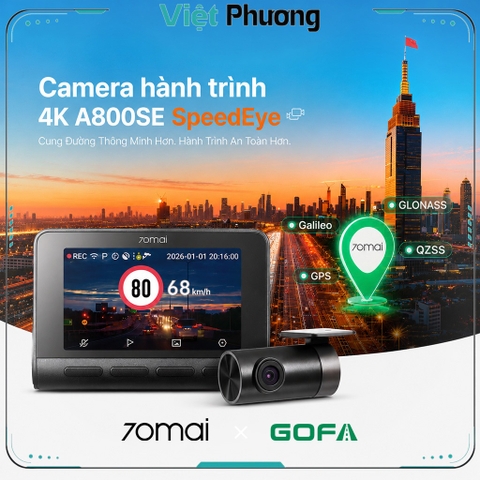 Camera Hành Trình 70mai A800SE SpeedEye 4K – Cảnh Báo Giao Thông Thông Minh, Giám Sát Toàn Diện