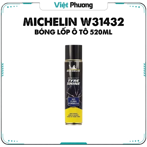 Chai Xịt Vệ Sinh Bảo Dưỡng và Làm Bóng Lốp Ô Tô Michelin W31432 Auto Expert Tyre Shine 520ml (hàng chính hãng)