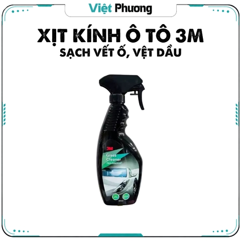 Chai Xịt Vệ Sinh Kính Ô Tô 3M Glass Cleaner 400ml Làm Sạch Vết Ố, Vệt Dầu Kính Lái, Gương Xe Hơi
