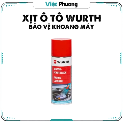 Chai Xịt Phục Hồi và Bảo Vệ Khoang Máy Ô Tô Wurth Engine Protective Lacquer 400ml Nhập Khẩu Chính Hãng CHLB Đức