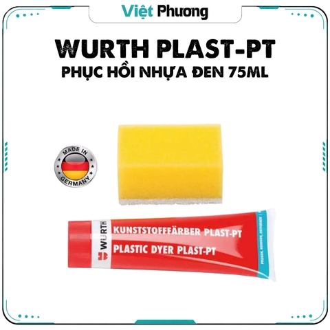 Chất Nhuộm Phục Hồi Nhựa Màu Đen WURTH Plastic Dyer Plast-PT 75ml (hàng chính hãng)