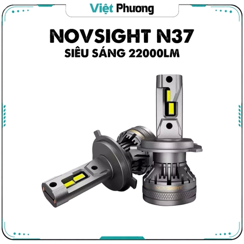 Đèn LED Pha Cos Ô Tô Xe Hơi Siêu Sáng Cao Cấp NovSight N37 22000LM 6500K Chân Cắm H1 H3 H4 H7 H11 9005 9006