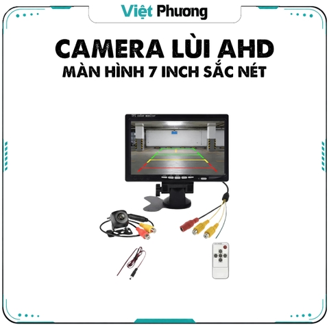 Camera Lùi AHD Kèm Màn Hình Rời 7inch Sử Dụng Điện 12 - 24V, Lắp Cho Mọi Dòng Xe Hơi, Ô Tô, Xe Tải