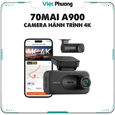 Camera Hành Trình 70mai A900 4K+4K | WiFi 6, GPS, Siêu Tụ Điện