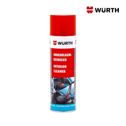 Dung Dịch Vệ Sinh Nội Thất Hoạt Tính Wurth Interior Cleaner Dạng Bọt Cho Ghế Da, Taplo, Trần Nỉ, ..