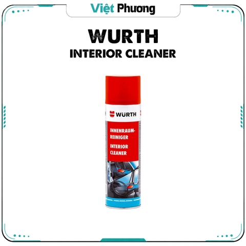 Dung Dịch Vệ Sinh Nội Thất Hoạt Tính Wurth Interior Cleaner Dạng Bọt Cho Ghế Da, Taplo, Trần Nỉ, ..