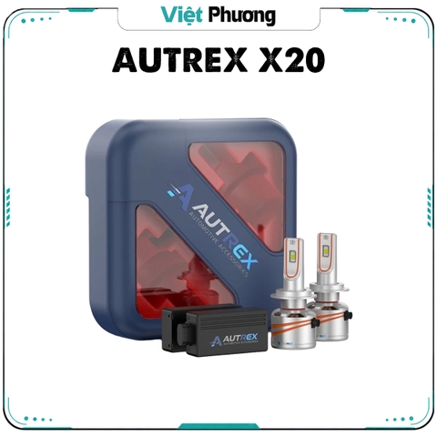 Đèn LED Ô Tô Cao Cấp AUTREX X20 Siêu Sáng Ánh Sáng Trắng 6000K Chân H1 H3 H4 H7 H11 9005 9006 9012