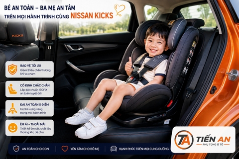 Ghế an toàn cho trẻ em trên ô tô – Không phải phụ kiện, mà là "túi khí" dành riêng cho con