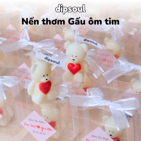 Nến thơm Gấu ôm tim