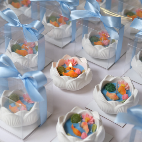 Nến thơm hũ sen hồ cá