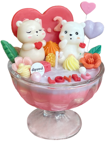 Nến thơm Ly Couple Gấu