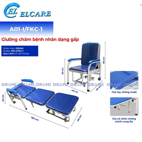 A01-I/FKC-1 - Giường Chăm Bệnh Nhân Dạng Gấp