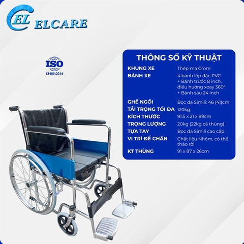 Xe Lăn Bô Thường, Không Phanh Tay- ALK956-46