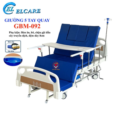 GIƯỜNG BỆNH NHÂN GBM-092 , 05 TAY QUAY NEW