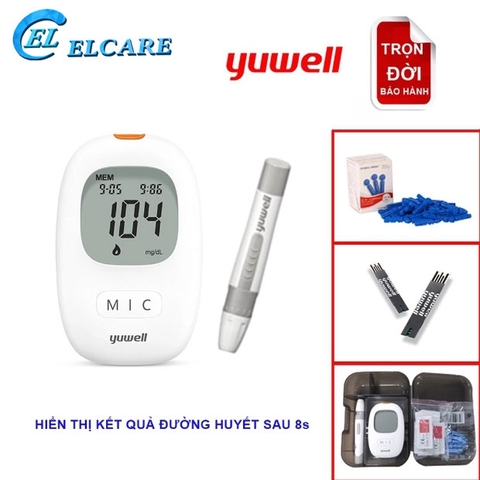 Máy đo đường huyết Yuwell Accusure 710 Tặng Kèm 20 Que và 20 kim