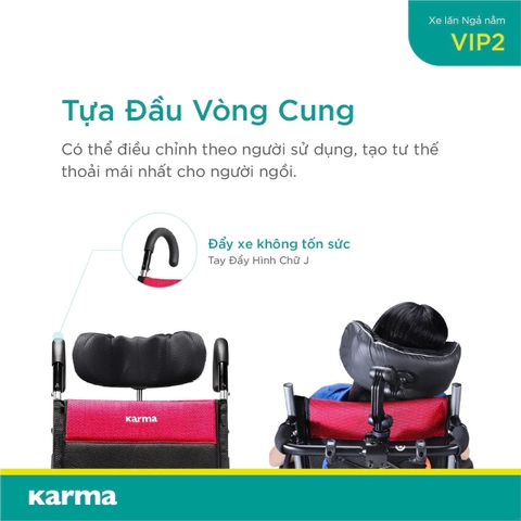 Xe Lăn Cao Cấp Đài Loan Karma VIP2- Hỗ Trợ Ngả Nằm Giúp Chăm Sóc Toàn Diện