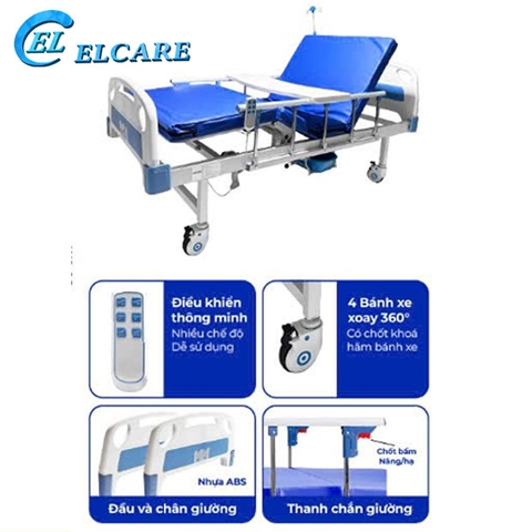 Giường Bệnh Nhân Đa Năng 4 Tay Quay - XSJ-IV New