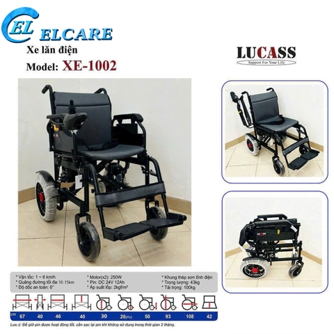 Xe Lăn Điện Lucass XE-1002 Phiên Bản Mới New