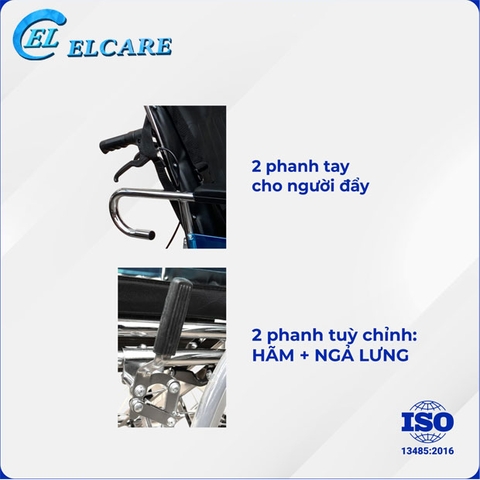 Xe Lăn Có Bô, Ngả Nằm -  OROMI ALK952LBC-46