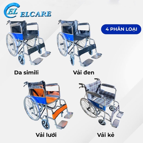 Xe Lăn Khung Thép Mạ Crom Gấp Gọn, Có Phanh Tay - XL-02