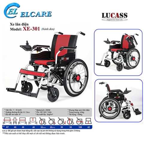 Xe lăn điện Lucass XE-301 New