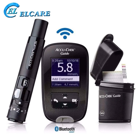 Máy đo đường huyết Accucheck Guide chính hãng tặng 25 que thử và 25 kim