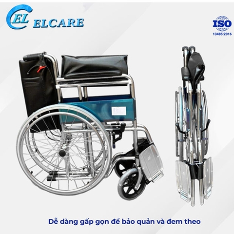 OROMI DY01809 - Xe Lăn Ghế Da, Không Phanh