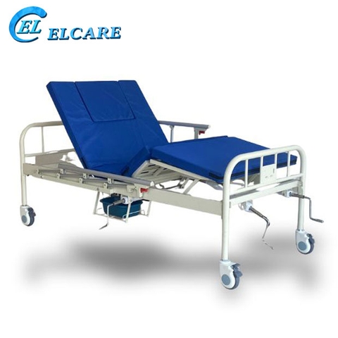 GIƯỜNG BỆNH NHÂN GBM-097 03 TAY QUAY CÓ CHẬU GỘI ĐẦU NEW