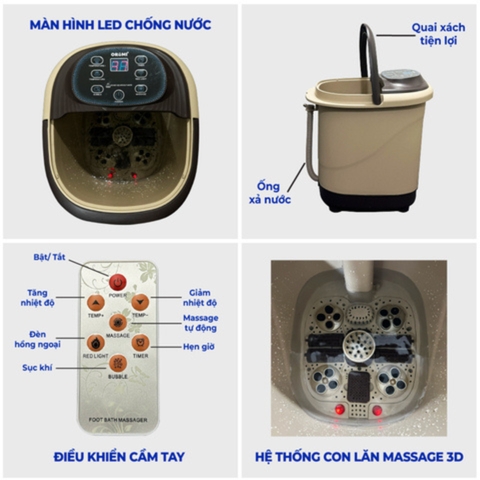 Bồn Ngâm Massage Chân ORM-530H New
