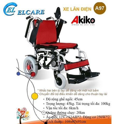 Xe lăn điện Akiko A97 New