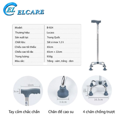 Gậy tập đi Lucass B-24 ( B-924 ) cho người già