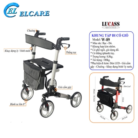 Khung Tập Đi Lucass W89  Xe Đẩy Cao Cấp Dành Cho Người Già