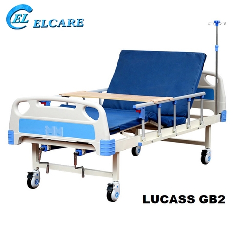 Giường Bệnh Nhân Lucass GB2 - Giường Y Tế 2 tay Quay New