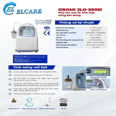 Máy Tạo Oxy Công Nghệ Nhật Bản OROMI JLO-590Si (5L) New