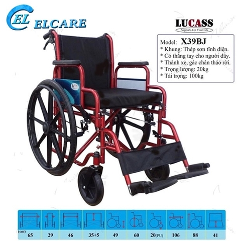 Xe Lăn Tay Lucass X39BJ vành đúc