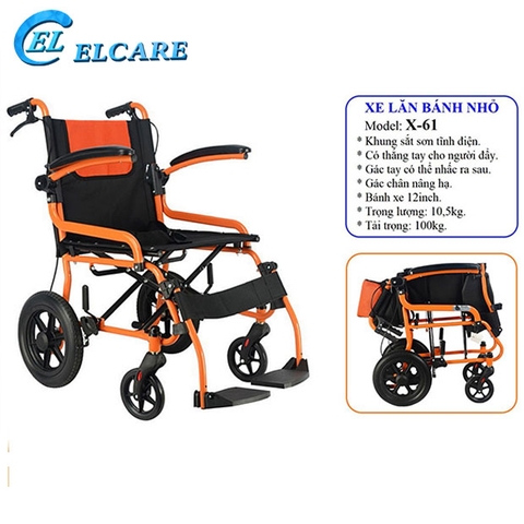 Xe Lăn Lucass X61 Bánh Nhỏ New