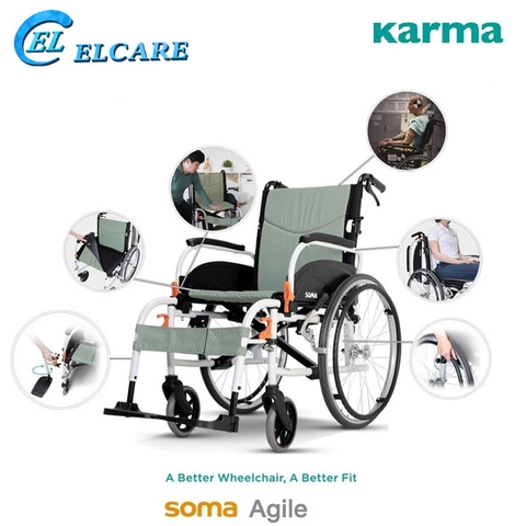 Xe lăn cao cấp Karma Agile tiện lợi dễ sử dụng New