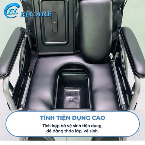 Xe Lăn Đa Năng Lucass X67 Có Bô, Ngả Nằm Khung Sắt Sơn