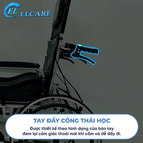 Xe Lăn Đa Năng Lucass X67 Có Bô, Ngả Nằm Khung Sắt Sơn