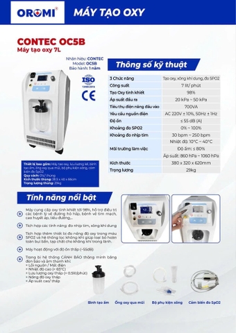 Máy Tạo Oxy Contec OC5B Công Suất 7L/phút New