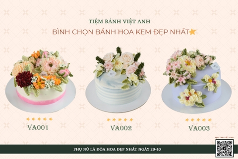 Bình chọn chiếc bánh hoa kem đẹp nhất nhận ngay 1.000.000đ tiền mặt