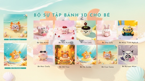 Bé Thú Ngọt Ngào - Dòng bánh 3D đáng yêu nhất năm