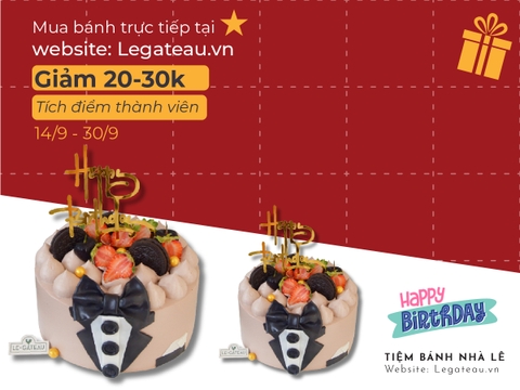 [THÁNG 9] ĐẶT BÁNH TẠI WEBSITE, GIẢM NGAY 20-30K VÀ TÍCH ĐIỂM THÀNH VIÊN