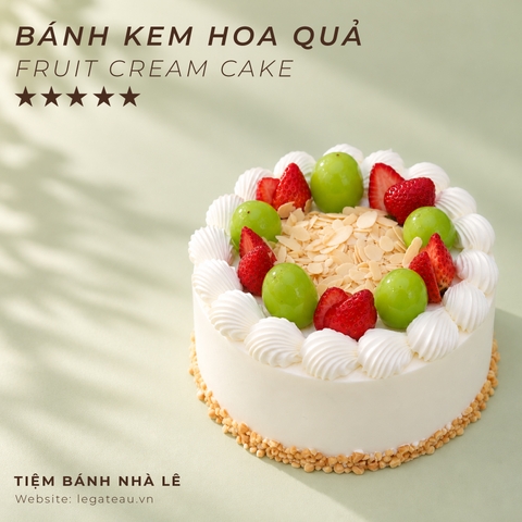 Bánh kem hoa quả hạnh nhân