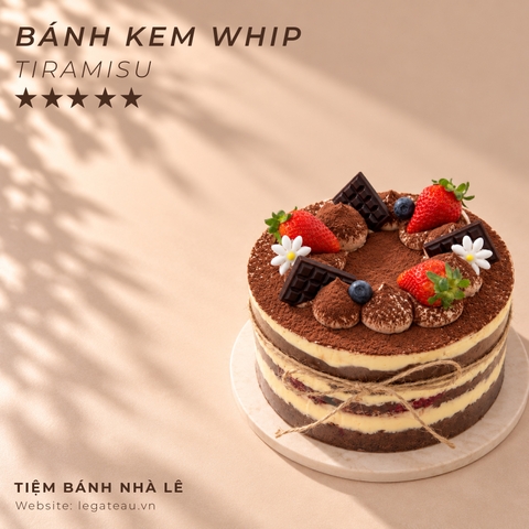 Bánh kem whip tiramisu