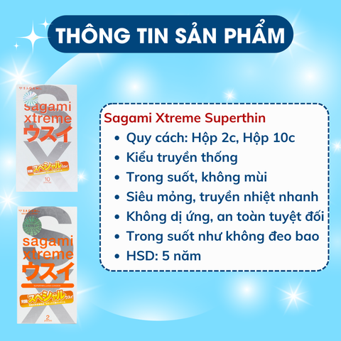 Bao cao su siêu mỏng Xtreme tăng cảm giác chân thật, chất lượng cao cấp từ Nhật Bản, bcs Sagami bảo đảm an toàn giá rẻ