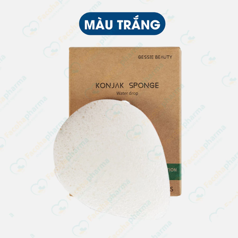 Bông rửa mặt bọt biển Konjak dụng cụ chăm sóc da mặt rửa mặt làm sạch sâu tự nhiên tẩy tế bào chết da mặt